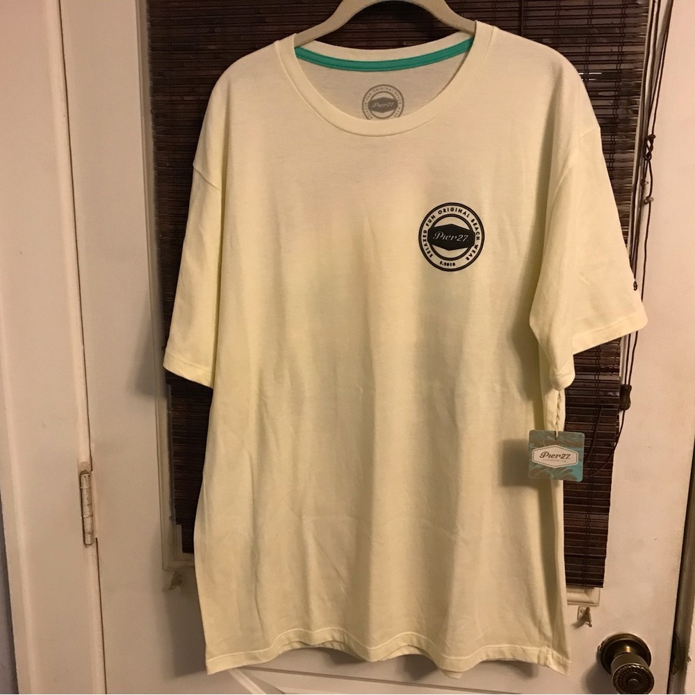 NWT Pier 27 Tequila Sunrise Graphic T-Shirt Relaxed Fun Beach Wear